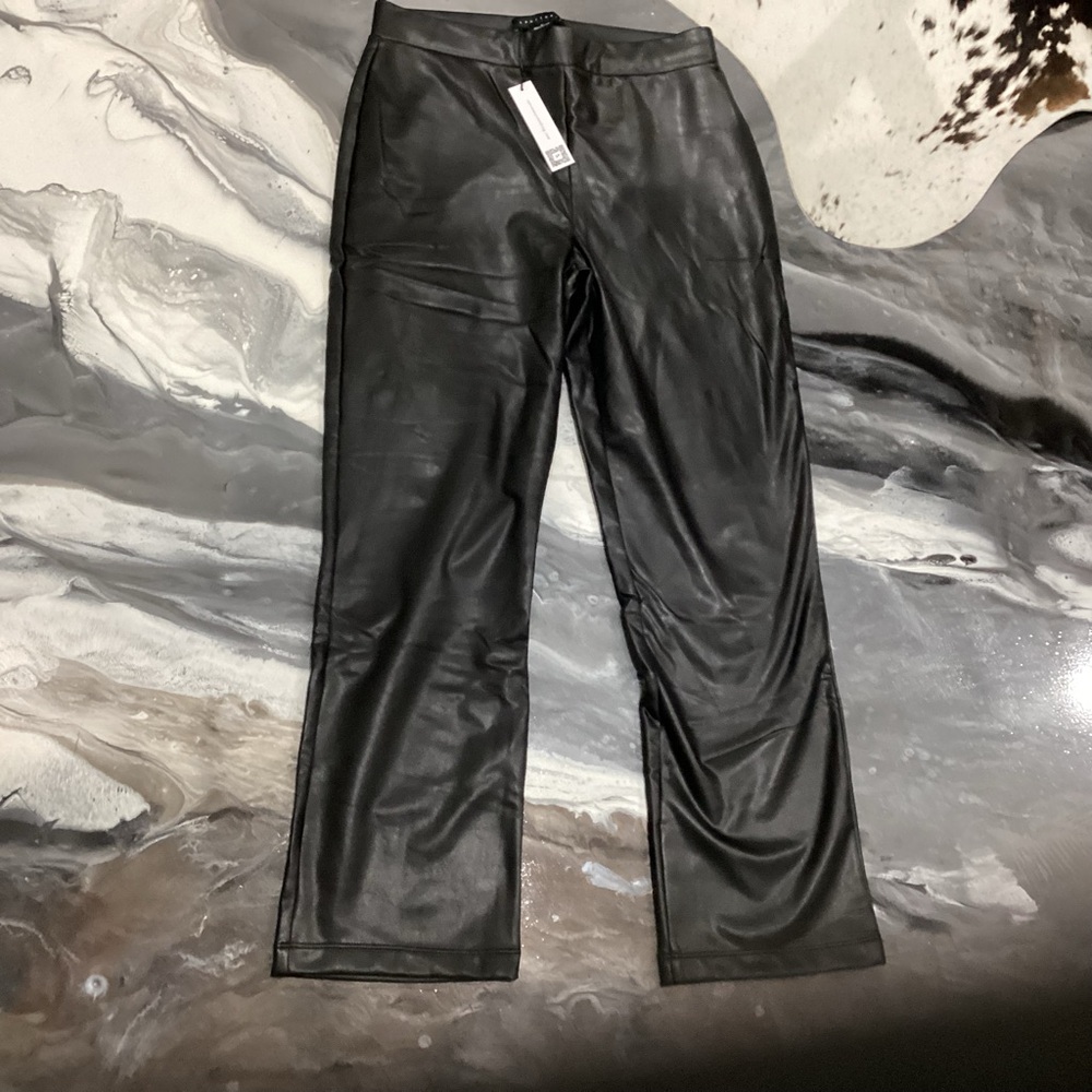 Sanctuary Black Faux Leather Trousers